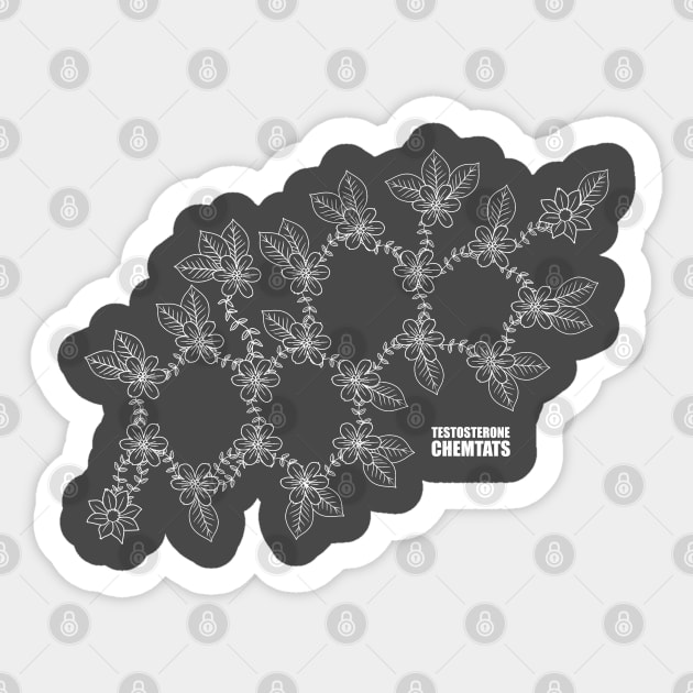 Testosterone (W) Sticker by chemtats